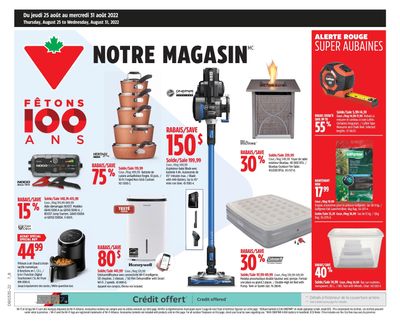 Canadian Tire (QC) Flyer August 25 to 31