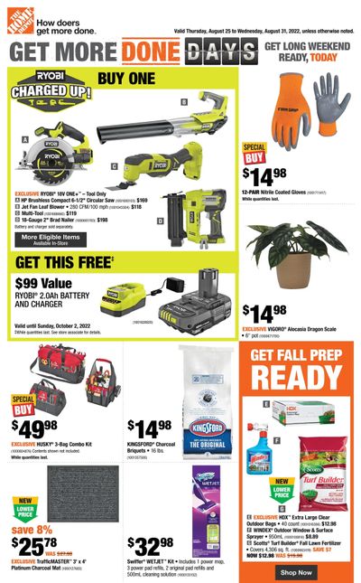 Home Depot (BC) Flyer August 25 to 31