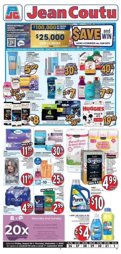 Jean Coutu (NB) Flyer August 26 to September 1
