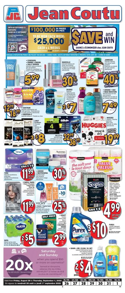 Jean Coutu (ON) Flyer August 26 to September 1