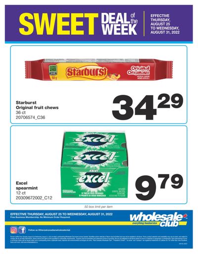 Wholesale Club Sweet Deal of the Week Flyer August 25 to 31