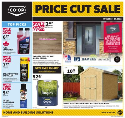 Co-op (West) Home Centre Flyer August 25 to 31