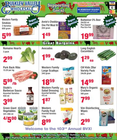 Bulkley Valley Wholesale Flyer August 25 to 31