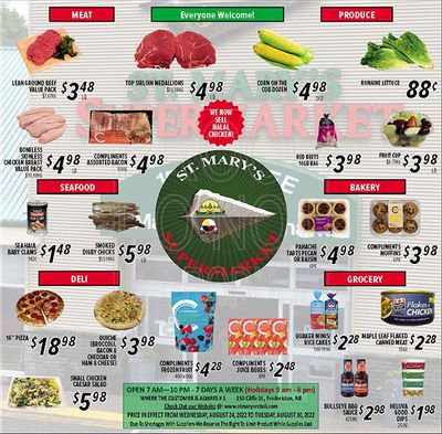 St. Mary's Supermarket Flyer August 24 to 30