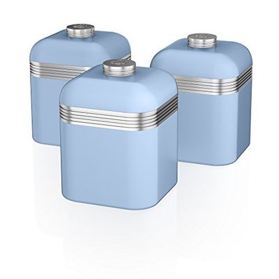 Swan SWKA1020BLN Blue Retro 3 Canisters, One Size $29.28 (Reg $49.99)