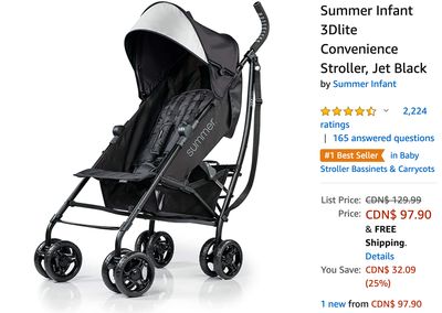 Amazon Canada Deals: Save 25% on Summer Infant 3Dlite Convenience Stroller + 36% on Remaxe Office Chair + More Deals