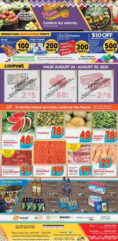 Fiesta Foods SuperMarkets (WA) Weekly Ad Flyer Specials August 24 to August 30, 2022