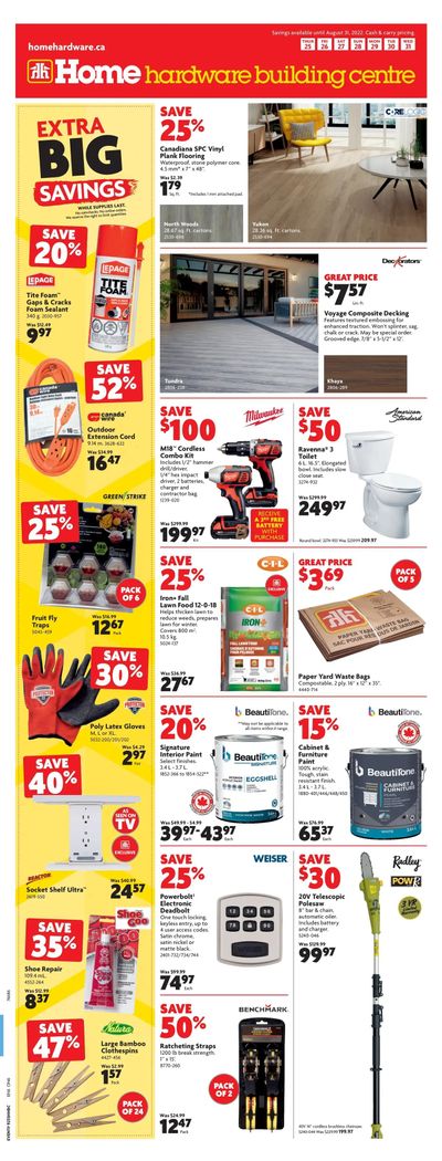 Home Hardware Building Centre (ON) Flyer August 25 to 31
