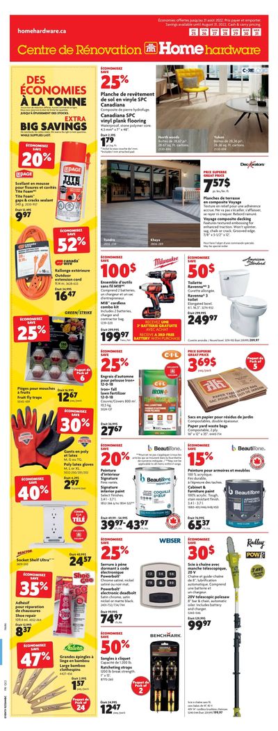 Home Hardware Building Centre (QC) Flyer August 25 to 31