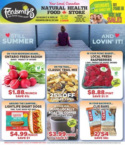 Foodsmiths Flyer August 25 to September 1