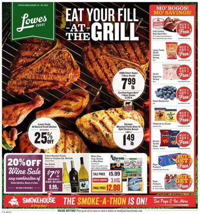 Lowes Foods (NC, SC) Weekly Ad Flyer Specials August 24 to August 30, 2022