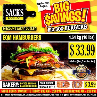 Sacks Food Co. Flyer August 25 to 31