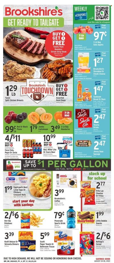 Brookshires (AR, LA, TX) Weekly Ad Flyer Specials August 24 to August 30, 2022