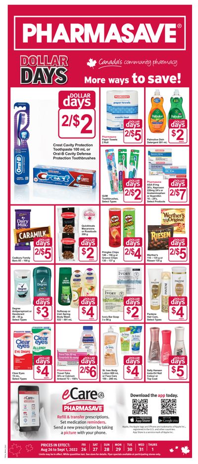 Pharmasave (ON & West) Flyer August 26 to September 1