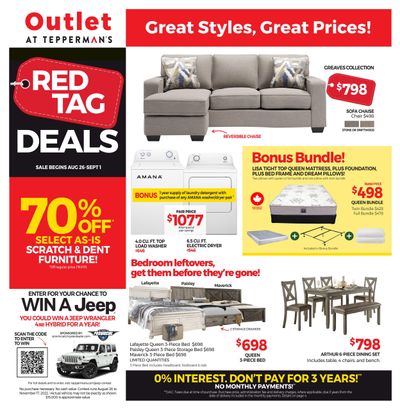Outlet at Tepperman's Flyer August 26 to September 1