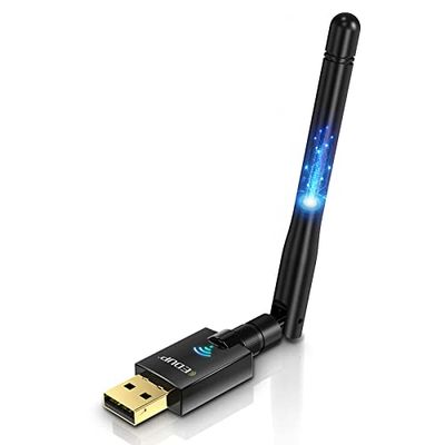 Wifi Adapter Ac 600Mbps Dual Band 5Ghz / 2.4Ghz Long Range Wireless Dongle with 2dBi Antenna Support Win Vista /7/8.1/10/11/XP, MAC 10.6-10.15 - Install Fast, Just 3 Minutes $12.1 (Reg $21.99)