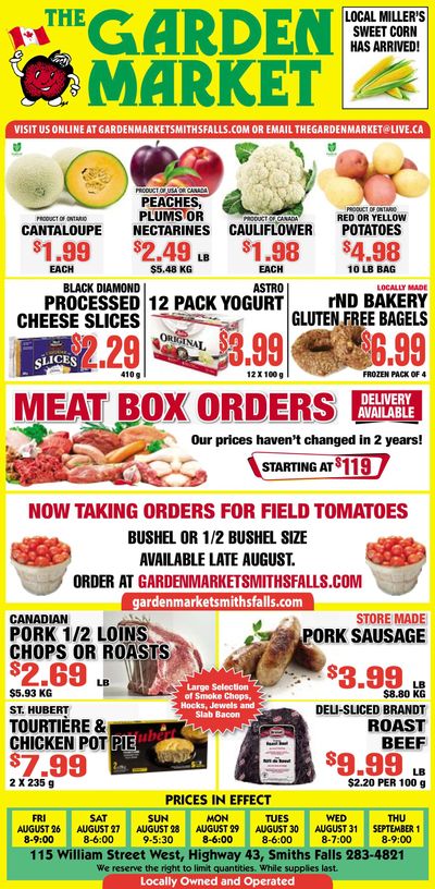 The Garden Market Flyer August 26 to September 1