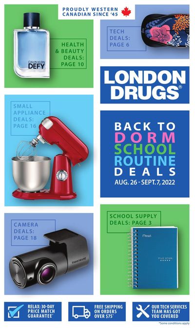 London Drugs Beck to Dorm School Routine Deals Flyer August 26 to September 7