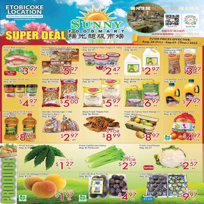 Sunny Foodmart (Etobicoke) Flyer August 26 to September 1