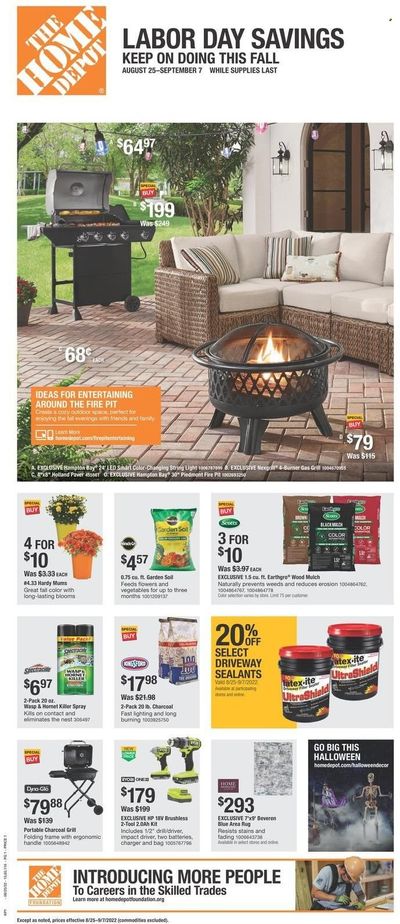 The Home Depot Weekly Ad Flyer Specials August 25 to September 7, 2022