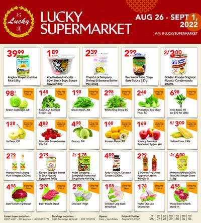 Lucky Supermarket (Calgary) Flyer August 26 to September 1
