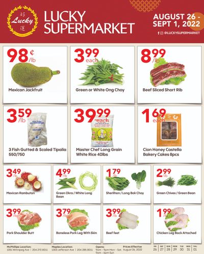 Lucky Supermarket (Winnipeg) Flyer August 26 to September 1