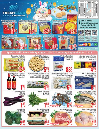 FreshLand Supermarket Flyer August 26 to September 1