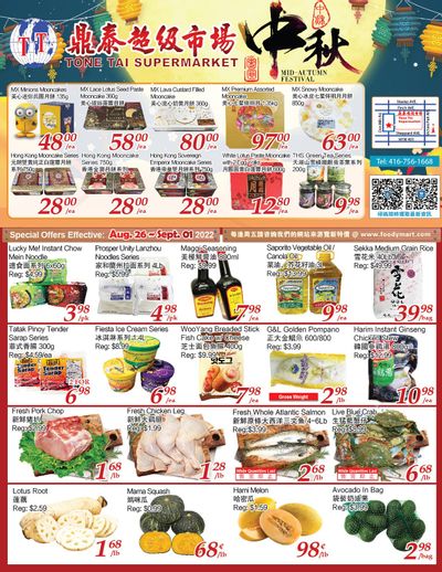 Tone Tai Supermarket Flyer August 26 to September 1