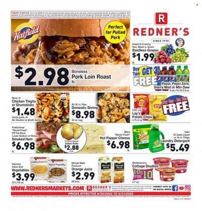Redner's Markets (DE, MD, PA) Weekly Ad Flyer Specials August 25 to August 31, 2022