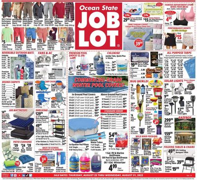 Ocean State Job Lot (CT, MA, ME, NH, NY, RI, VT) Weekly Ad Flyer Specials August 25 to August 31, 2022