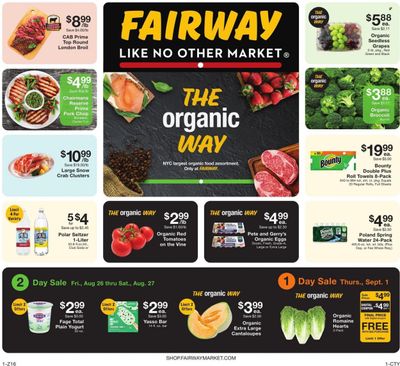Fairway Market (CT, NJ, NY) Weekly Ad Flyer Specials August 26 to September 1, 2022