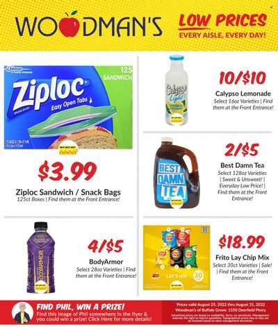 Woodman's Markets (IL, WI) Weekly Ad Flyer Specials August 25 to August 31, 2022