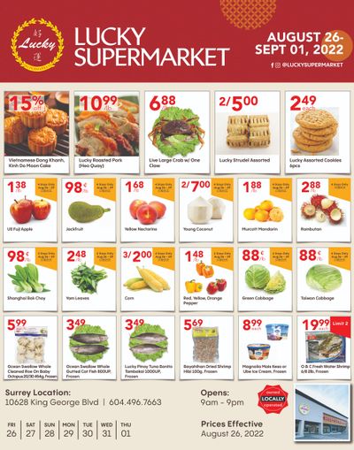 Lucky Supermarket (Surrey) Flyer August 26 to September 1