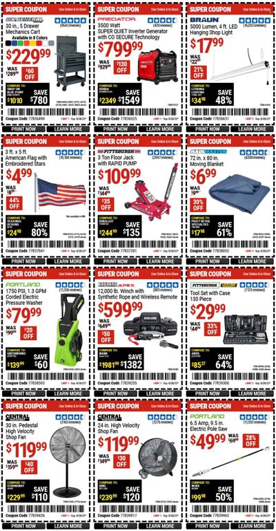Harbor Freight Weekly Ad Flyer Specials August 26 to August 28, 2022