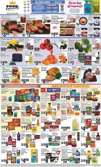 Food Dynasty (NY) Weekly Ad Flyer Specials August 26 to September 1, 2022