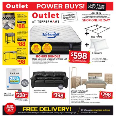 Outlet at Tepperman's Flyer April 10 to 16