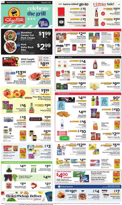 ShopRite (CT, DE, MD, NJ, NY, PA) Weekly Ad Flyer Specials August 28 to September 3, 2022