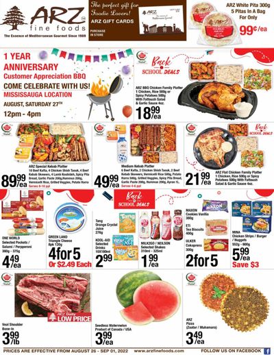 Arz Fine Foods Flyer August 26 to September 1