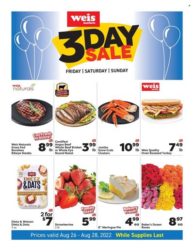 Weis (MD, NY, PA) Weekly Ad Flyer Specials August 26 to August 28, 2022