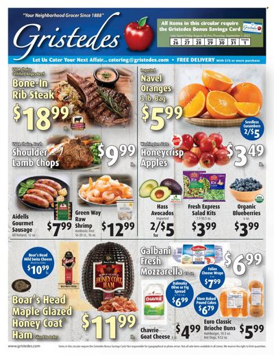 Gristedes (NY) Weekly Ad Flyer Specials August 26 to September 1, 2022