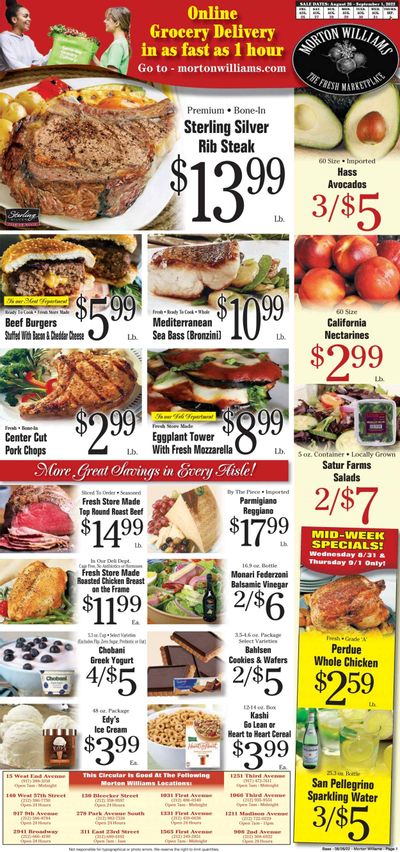 Morton Williams (NY) Weekly Ad Flyer Specials August 26 to September 1, 2022