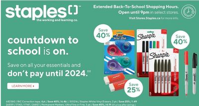 Staples Canada Back to School Sale: Save 40% on Accessories + More Offers