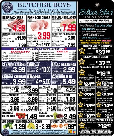 Butcher Boys Grocery Store Flyer August 26 to September 5