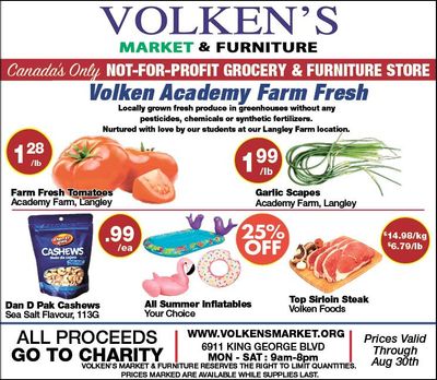 Volken's Market & Furniture Flyer August 24 to 30