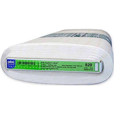 Pellon 820P Quilter's Fusible Non-Woven Layout Grid, 44" by 25 yd, White $108.23 (Reg $135.73)