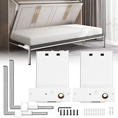 Happybuy Murphy Mounting Wall Springs Mechanism Heavy Duty Support Hardware DIY Kit for Queen Twin Size Bed (Horizontal), White $132.13 (Reg $145.99)