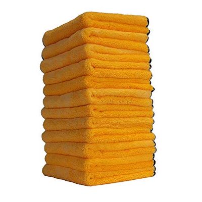 Chemical Guys MIC_506_12 Professional Grade Premium Microfiber Towels, Gold (16" x 16") (12 Pack) $21.84 (Reg $37.88)