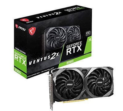 MSI Gaming GeForce RTX 3060 12GB 15 Gbps GDRR6 192-Bit HDMI/DP PCIe 4 Torx Twin Fan Ampere OC Graphics Card (RTX 3060 Ventus 2X 12G OC) $499.99 (Reg $559.99)