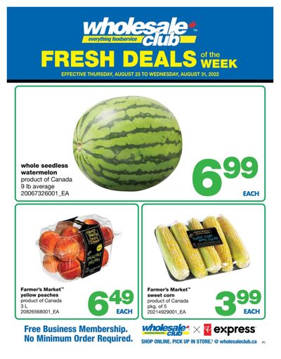 Wholesale Club (Atlantic) Fresh Deals of the Week Flyer August 25 to 31