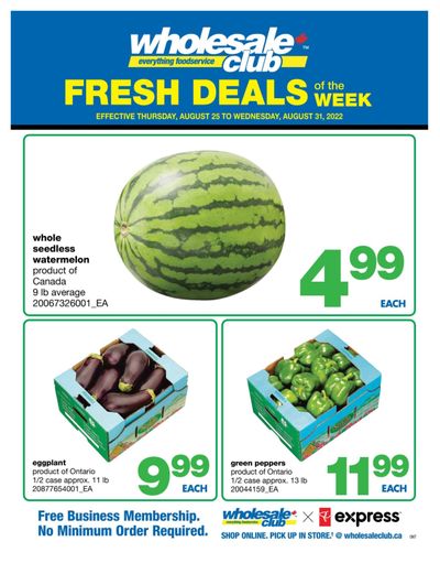 Wholesale Club (ON) Fresh Deals of the Week Flyer August 25 to 31